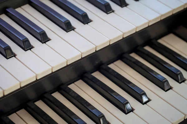 Piano Tangentbord Med Nycklar — Stockfoto