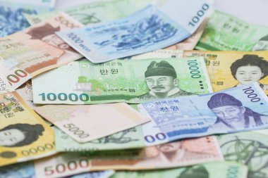 Bir yığın banknota yakın çekim