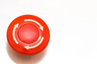 boş bir yuvarlak düğmenin üst görünümü