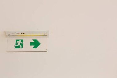 emergency exit sign, close up