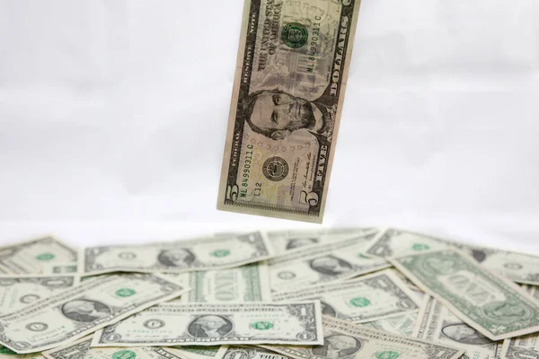 American Dollars White Background — Stock Photo, Image