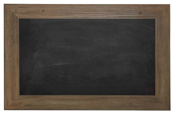 Empty Blackboard Chalk White Background — Stock fotografie