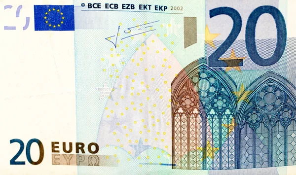 Twenty Euro Banknote White Background Twenty Euro Banknote Euro Banknote — ストック写真
