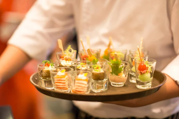 Comida Buffet Catering Comedor Comida Parte Compartiendo Concepto Personas Grupo —  Fotos de Stock