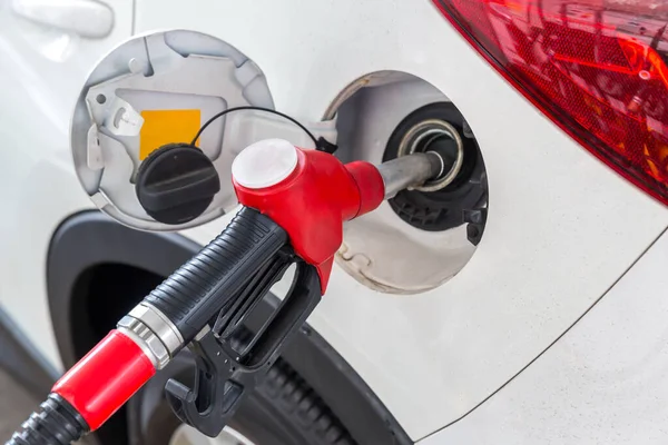 Refill Filling Oil Gas Fuel Station Gas Station Refueling Fill — Stock Photo, Image