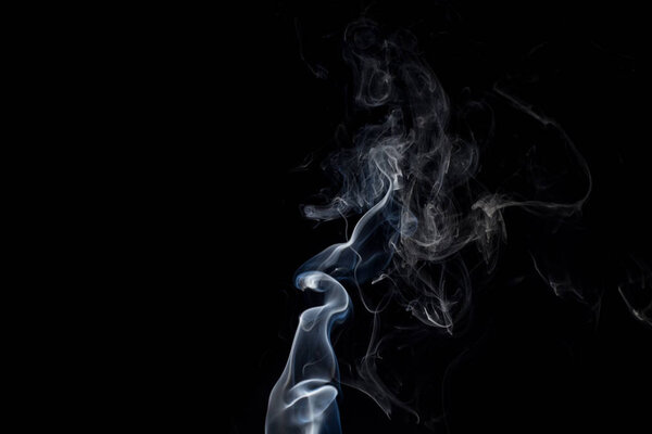 abstract Smoke on a black background