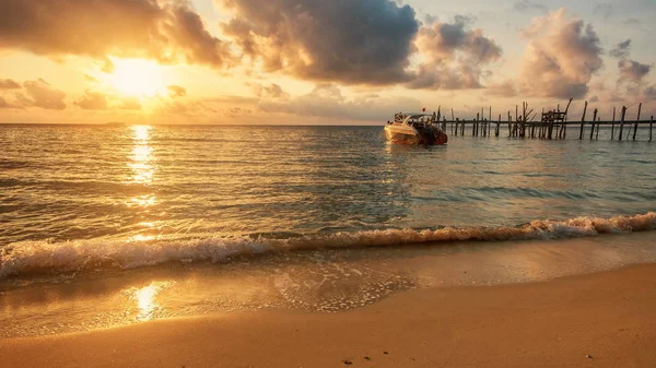 Mañana Isla Samed Tailandia Playa Presenta Hermoso Amanecer — Foto de Stock