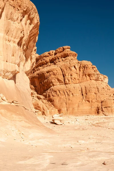 Прекрасний Широкий Кут Зору Дивовижних Пісковикових Утворень Єгипті — стокове фото