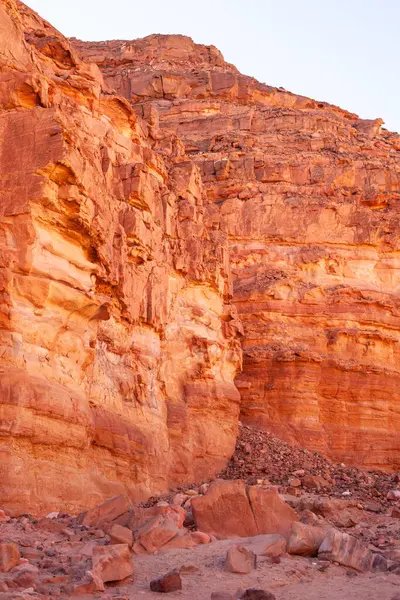 Achtergrond Afbeelding Van Verzadigde Rode Canyon Egypte — Stockfoto