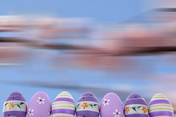 Esplendor Los Colores Primaverales Los Huevos Pascua Significa Que Acercan — Foto de Stock