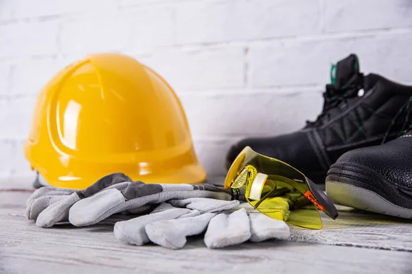 A protective helmet is necessary for any construction work.