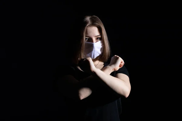 Masque Respiratoire Protecteur Pour Les Personnes Qui Réduit Risque Infection — Photo