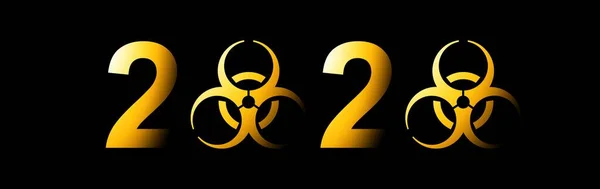 Biohazard Symbol Marked Closed Stress Due 2020 — Stock Vector