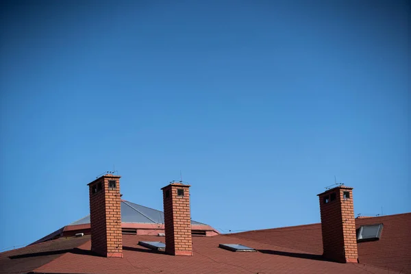 Chimeneas Ventilación Utilizan Para Deshacerse Del Aire Usado Los Cuartos — Foto de Stock