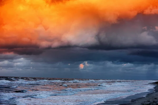 sunset clouds / clouds sea waves Thunder Sky