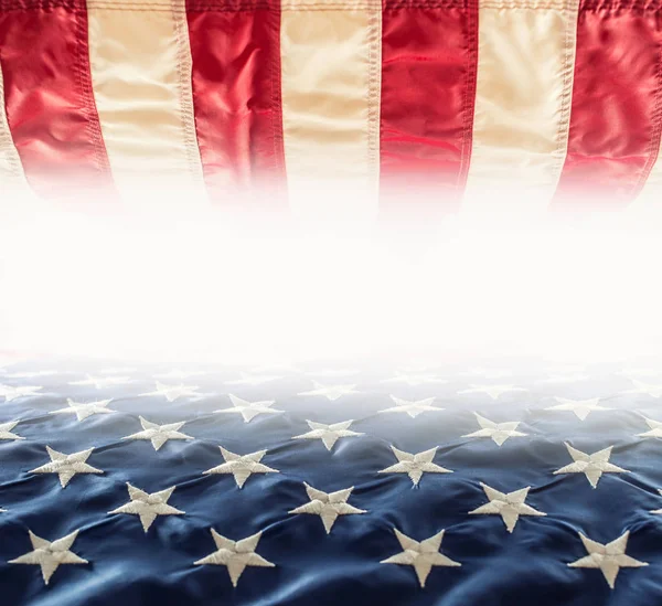 American flag. Usa Flag. Abstract perspective background of stripes and strars with american symbol -  Flag. Free space for 4th july indenpendence veterans day and other holidays — Stock Photo, Image