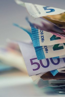 Euro para euro banknot euro para birimi. Gevşek euro banknot yalan
