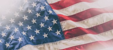ABD bayrağı. Amerikan bayrağı. Amerikan bayrağı rüzgarda