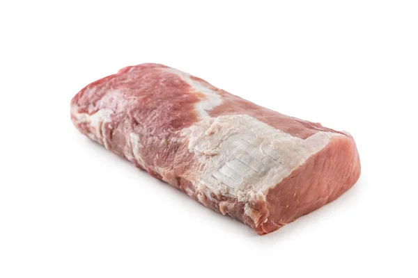 돼지고기 허리 등심 흰색 배경에 고립 — 스톡 사진
