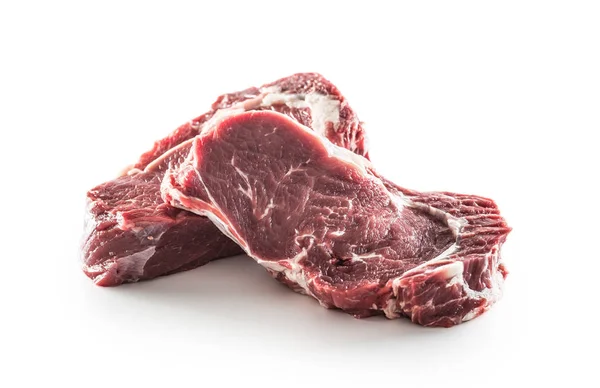 Nötkött Rib Eye stek isolerad på vit bakgrund — Stockfoto