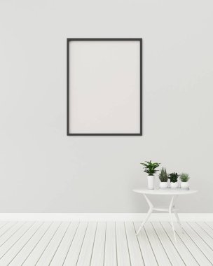 Dairede ortak alan. Modern masalı oturma odası. İskandinavya tarzı iç tasarım. - 3D görüntüleme