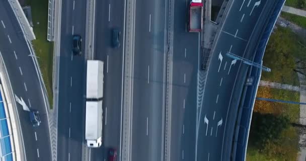 Drohnenschuss von Autobahn — Stockvideo