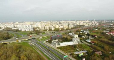 Otoyol kavşağı dron atış