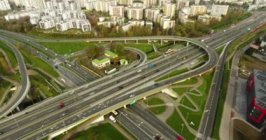 Otoyol kavşağı hava atış. Uçağın Shot