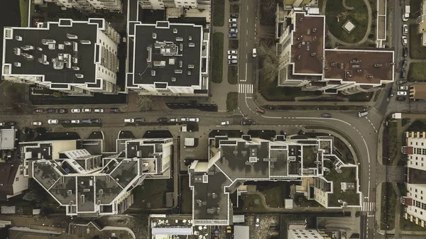 Havadan görünümü bloklar. Yukarıdan aşağı atış