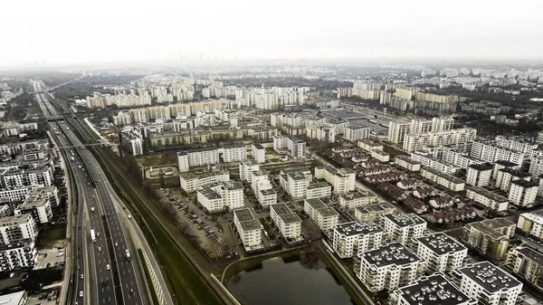 Вид з повітря на міські блоки . — стокове фото