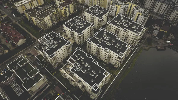 Вид с воздуха на здания в Варшаве — стоковое фото