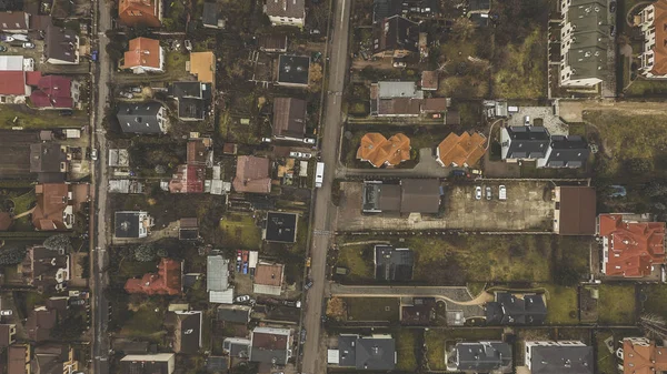 Hava yukarıdan aşağı köy görünümü