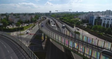 Bir trafik bir karayolunda hareket görünümü