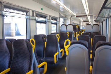 Avrupa'nın modern tren boş rahat sandalyeler
