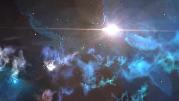 Nébuleuse de l'espace et étoiles fond animé — Video