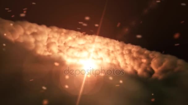Nebulosa espacial fundo animado — Vídeo de Stock