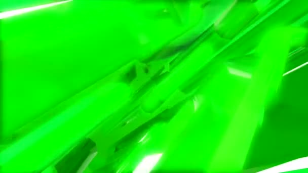 Girando forma abstracta verde — Vídeo de stock