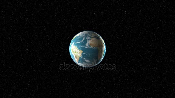 旋转在太空中的地球 — 图库视频影像