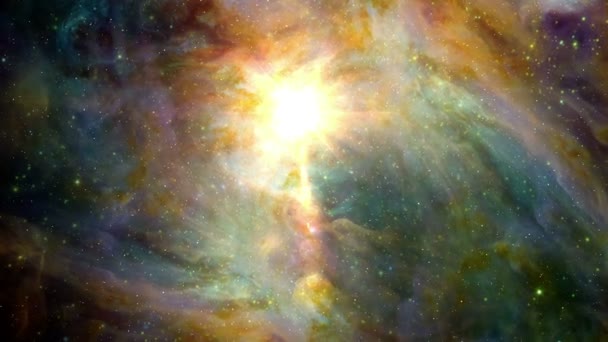 Estrelas e cores no espaço — Vídeo de Stock