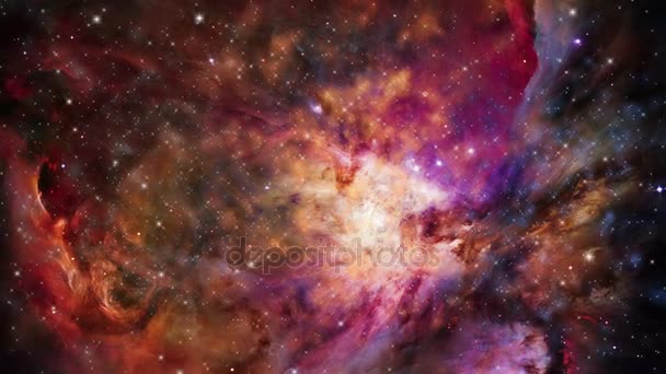 Viajar a través de una galaxia — Vídeo de stock