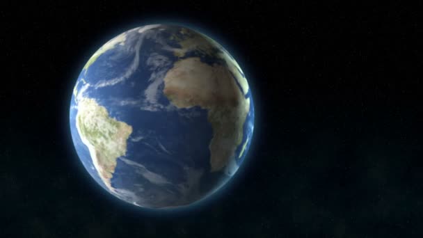 Lonely planet w przestrzeni — Wideo stockowe