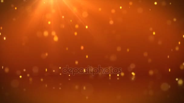 Orange particle field — Stock Video