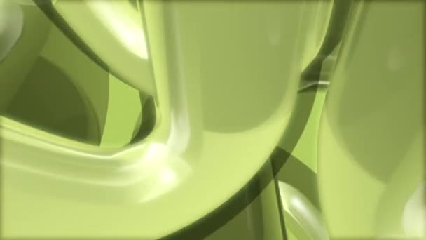 Rotující zelená abstraktní tvar Stock Záběr