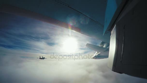 Airplane, Gopro, SU-34 — Stock video