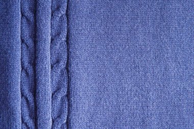 Mavi doku arka plan veya örme desen arka plan örgü. Dokuma veya örme arka plan yakın bakış.