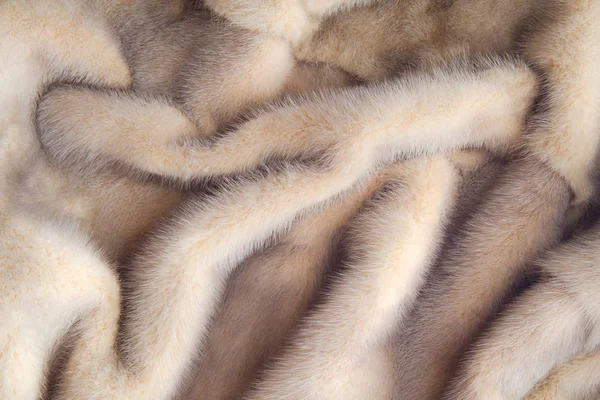 Παλτό βιζόν. Η υφή των μαλλιών τους. Εσωτερικη γούνα βιζόν — Φωτογραφία Αρχείου