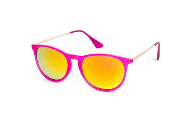 Růžové sluneční brýle izolované na bílém pozadí. — Stock fotografie