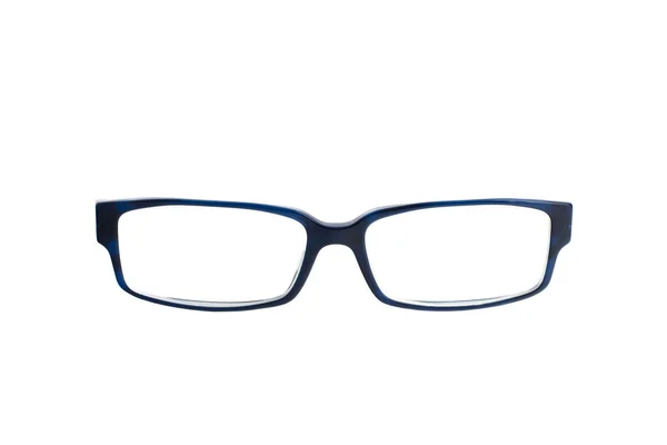 Elegante blaue Brille mit Dioptriengläsern isoliert auf weißem Hintergrund — Stockfoto