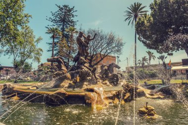Catania, İtalya'nın girişinde çeşme