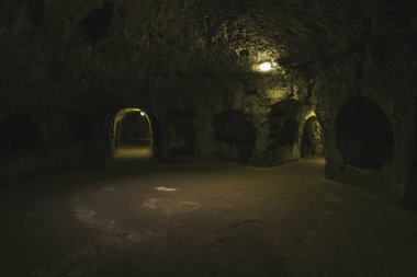 Dark crypts of Syracuse, Italy clipart